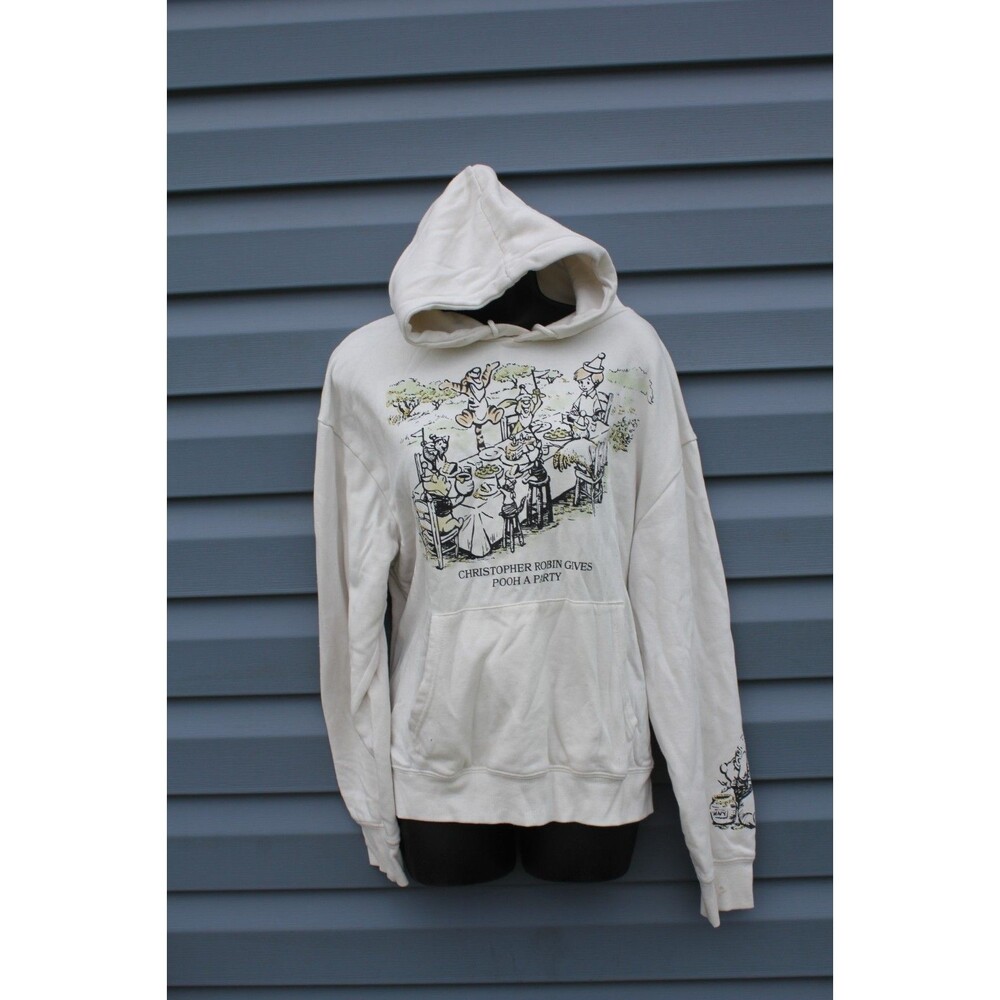 Disney Winnie the Pooh Christopher Robin Bday Party Sweatshirt Hoodie SZ Large